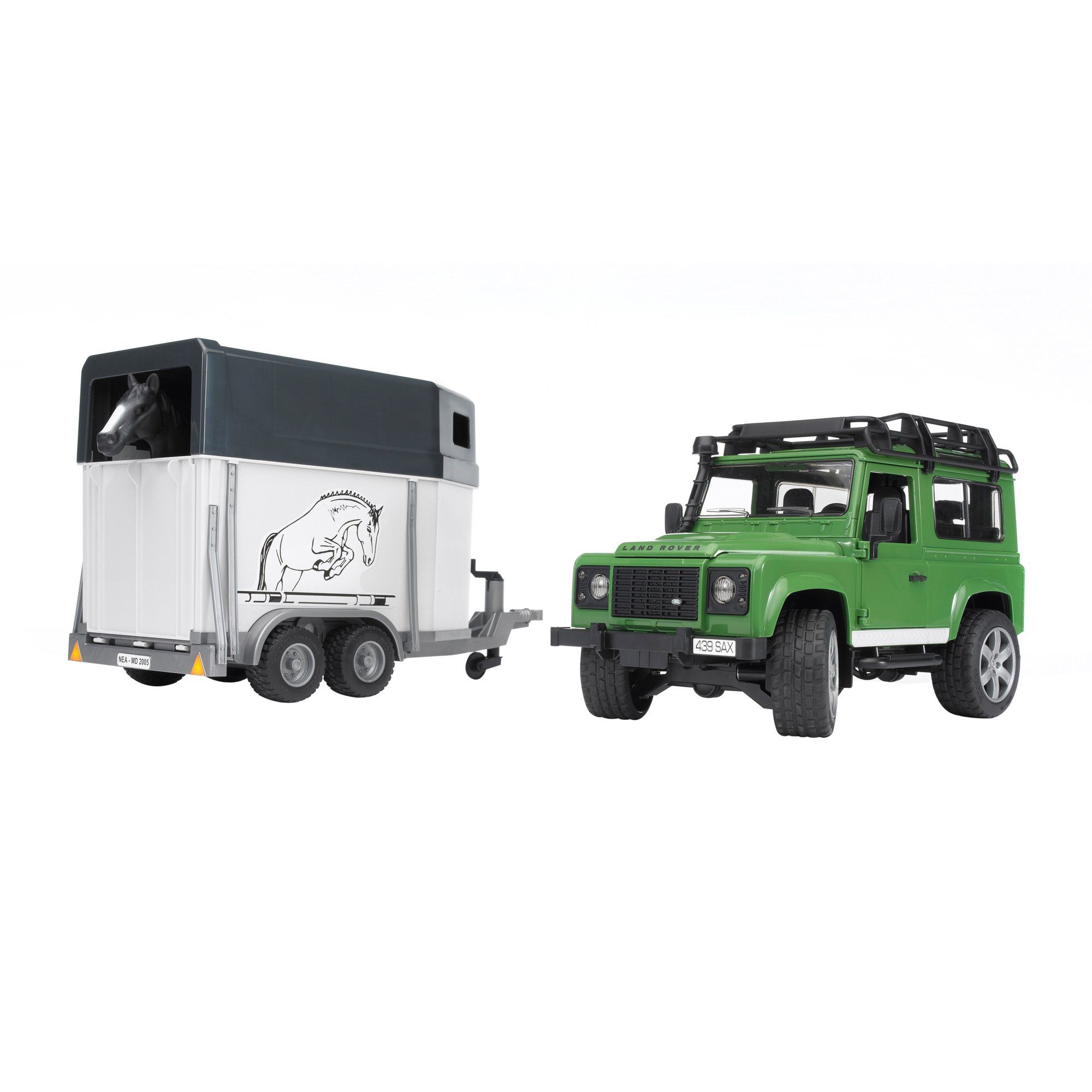 Bruder® Spielzeug-LKW bruder Land Rover Defender mit Pferdeanhänger günstig online kaufen