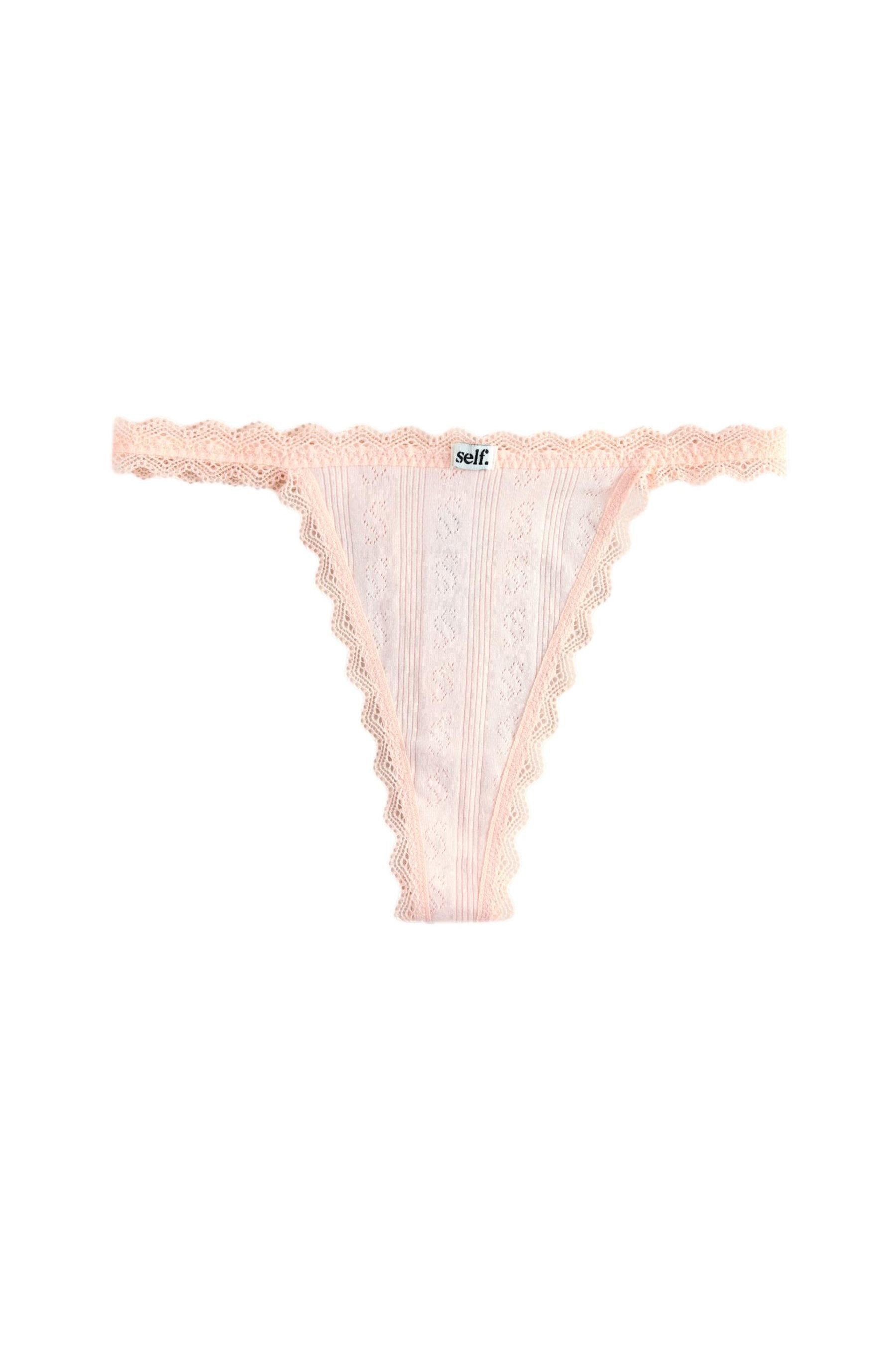 String Tanga-Slips mit Lochspitze