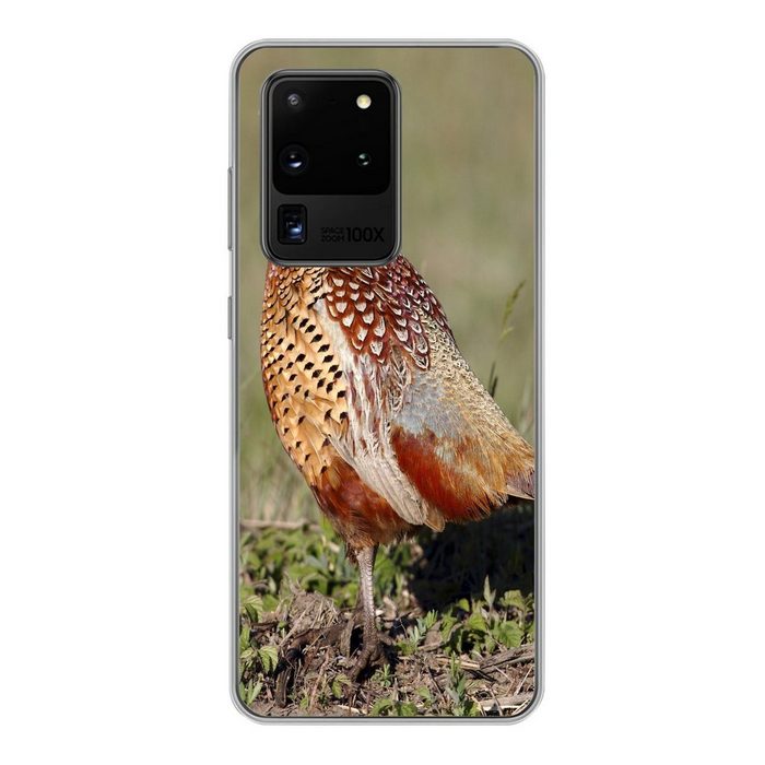 MuchoWow Handyhülle Fasan - Nahrung - Vogel Phone Case Handyhülle Samsung Galaxy S20 Ultra Silikon Schutzhülle