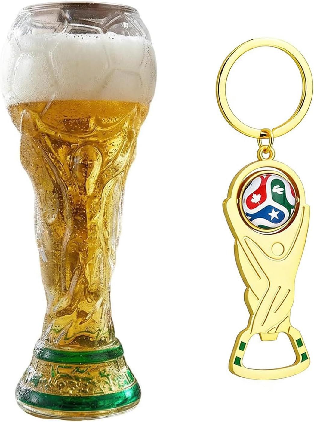 FELIXLEO Bierglas Bierglas 0 48L Fußball Bierkrug Victory Trophy Geschenk Männer, 1-tlg.