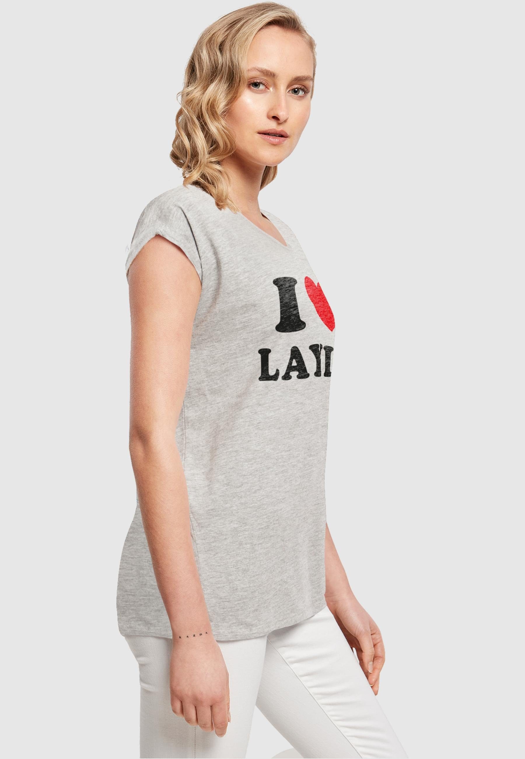 Damen (1-tlg) Love Ladies Merchcode I heathergrey T-Shirt Layla T-Shirt