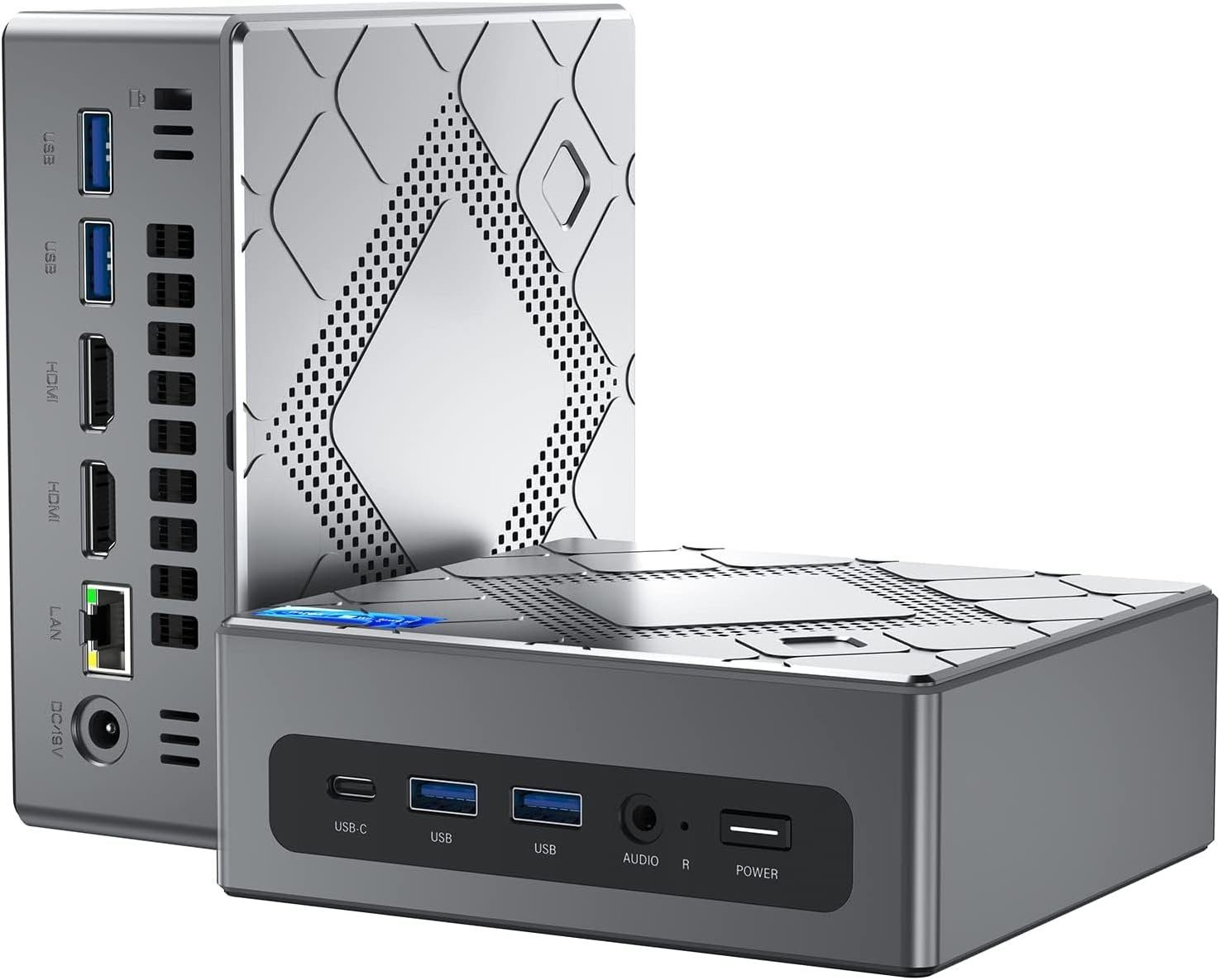 NiPoGi Core i5-12450H (bis zu 4,40 GHz) Mini-PC (Intel Core i5 12450H, ‎Intel Iris Xe Graphics, 16 GB RAM, 512 GB SSD, mit UHD Graphics 1200 MHz, BT 5.2, 2X HDMI+VGA, Mini Tower PC)
