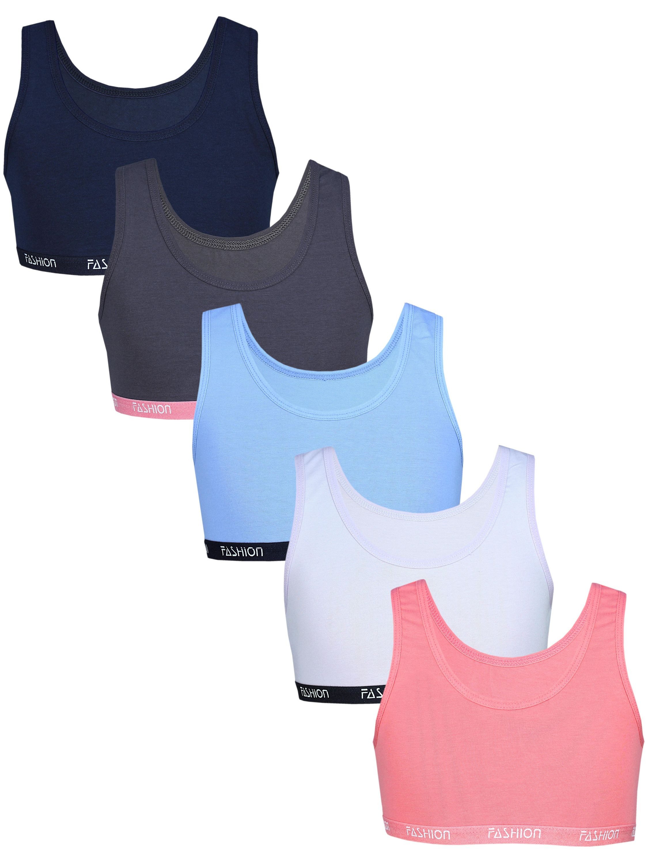 TupTam Bustier TupTam Mädchen Bustier mit breiten Trägern 5er Pack