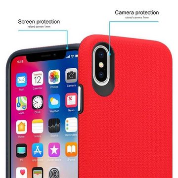 Cadorabo Handyhülle Apple iPhone X / XS Apple iPhone X / XS, Handy Schutzhülle TPU Silikon Cover Bumper - Hard Cover Hybrid Case