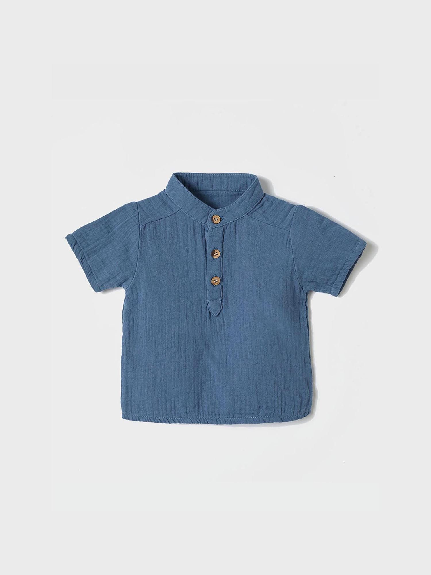 Langarmshirt Kinder Kurzarmshirt Musselin aus Bio-Baumwolle