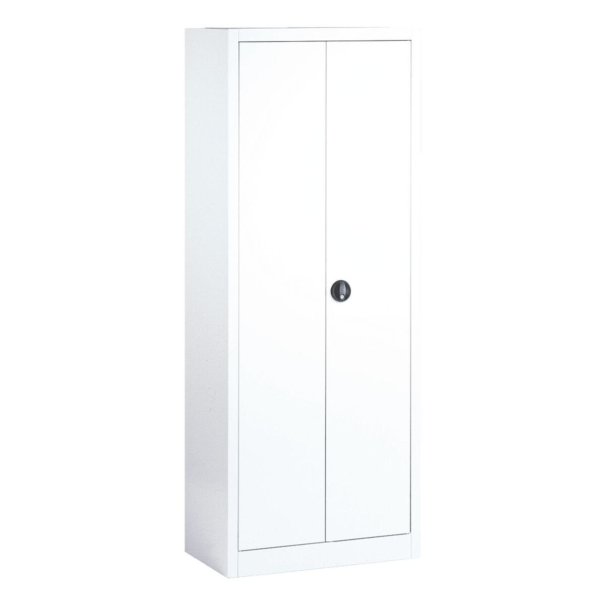 Tiefe montiert, 42 cm, 5 CP abschließbar, reinweiß 80x195 OH, cm Aktenschrank Stahlschrank,