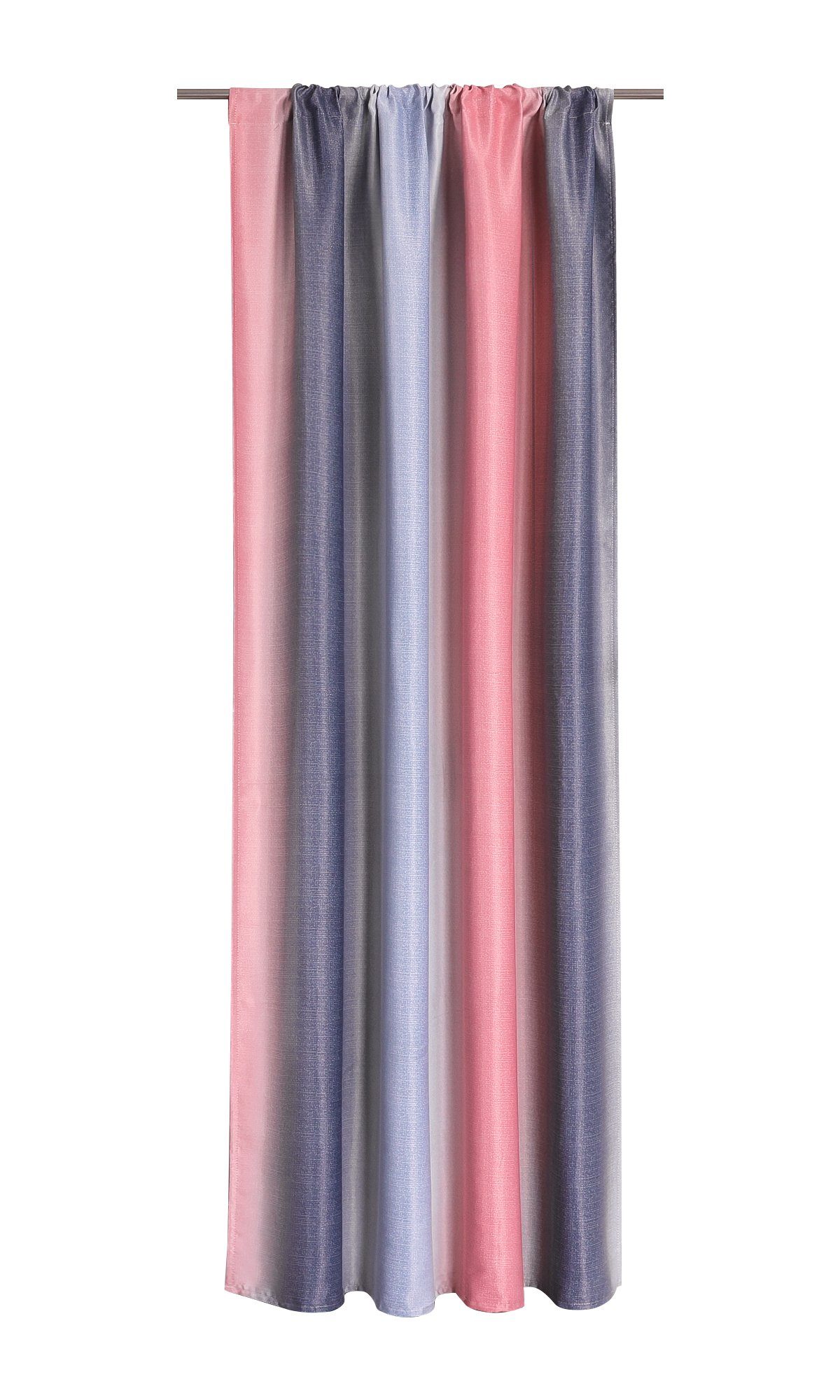 Vorhang, Joyswahl, Stangendurchzug (1 St), blickdicht, Farbelauf pink-grau