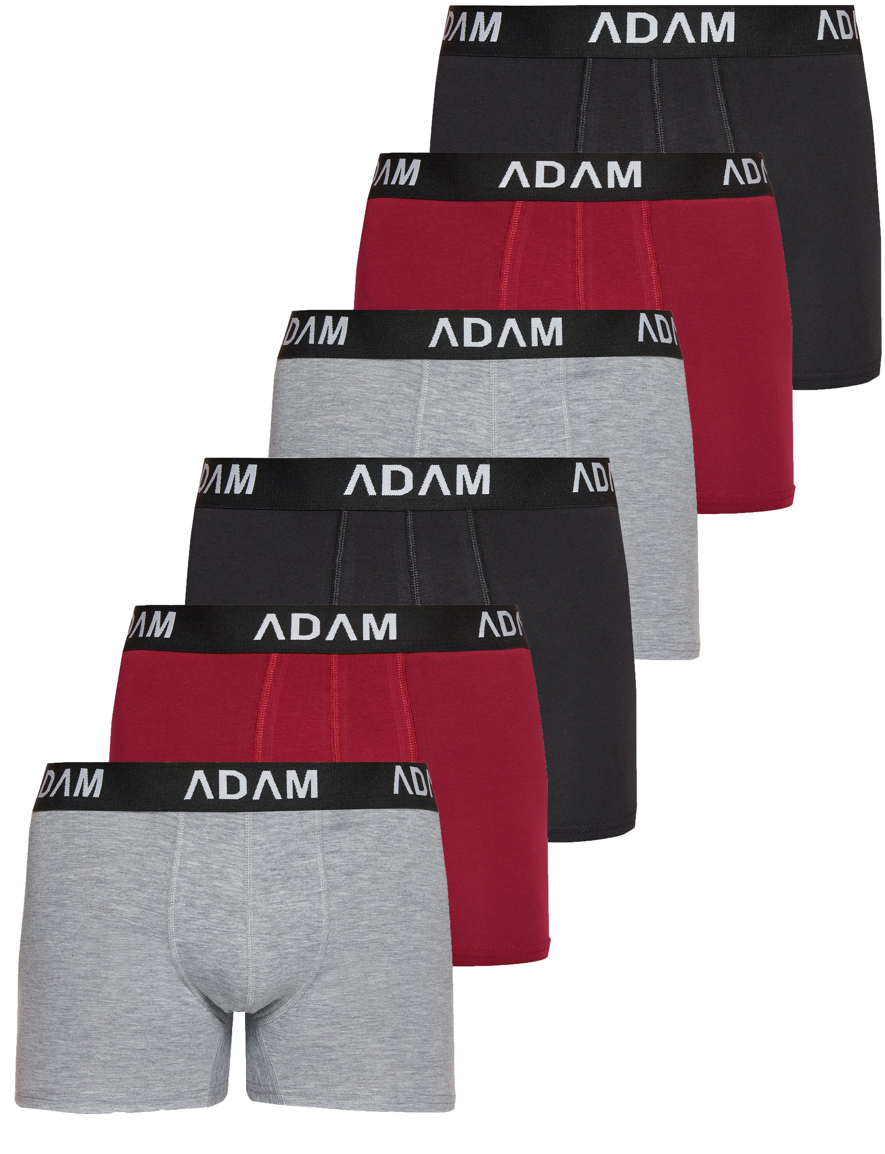 ADAM JEANS Boxershorts Boxer-1 (6-St., 6er Set, 8er Set, 10er Set, 12er Set) Boxershorts Herren Boxer Shorts Männer Unterhosen Trunks Underwear 6er Set Box-F
