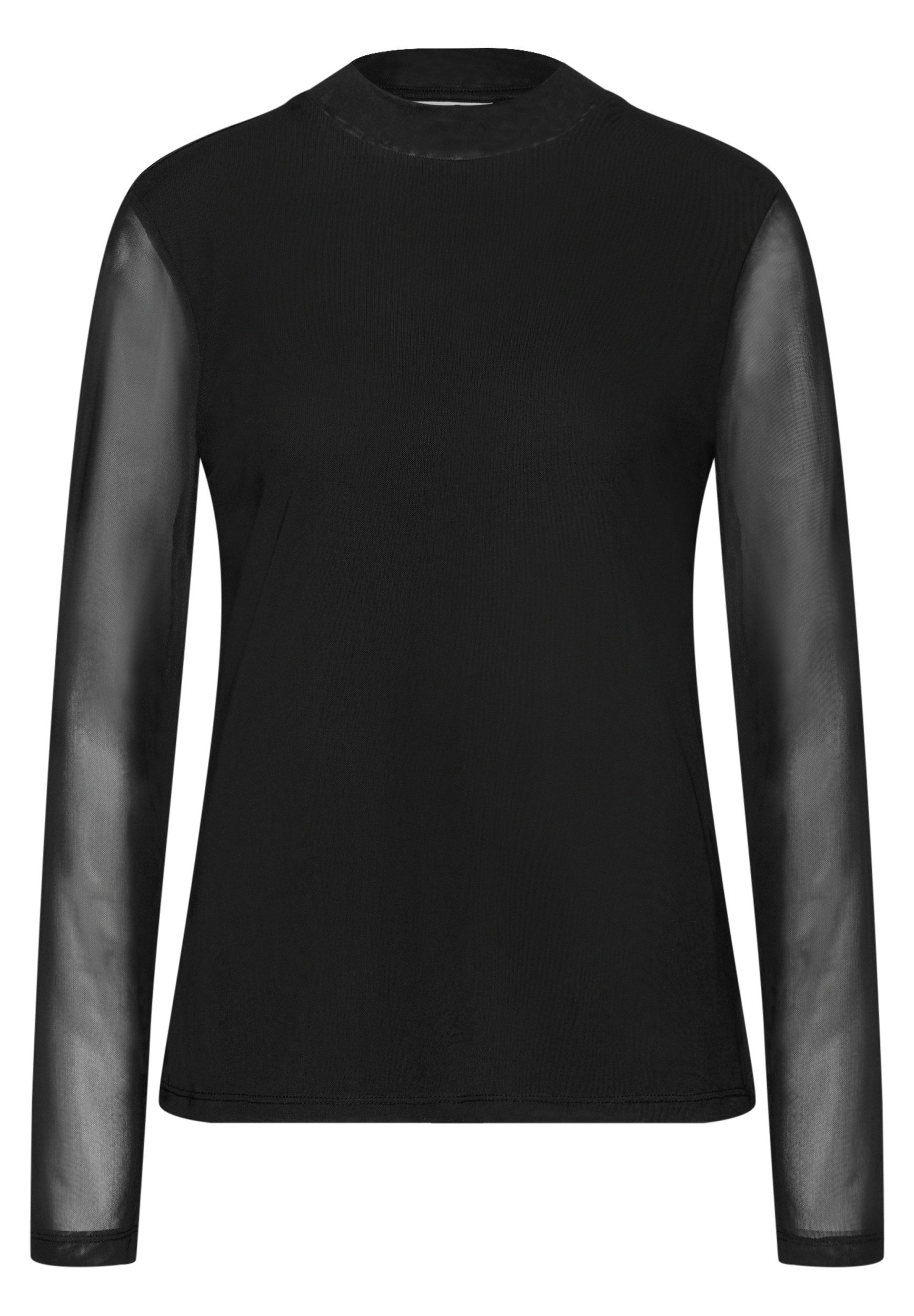 STREET ONE Langarmshirt mesh turtle neck shirt günstig online kaufen