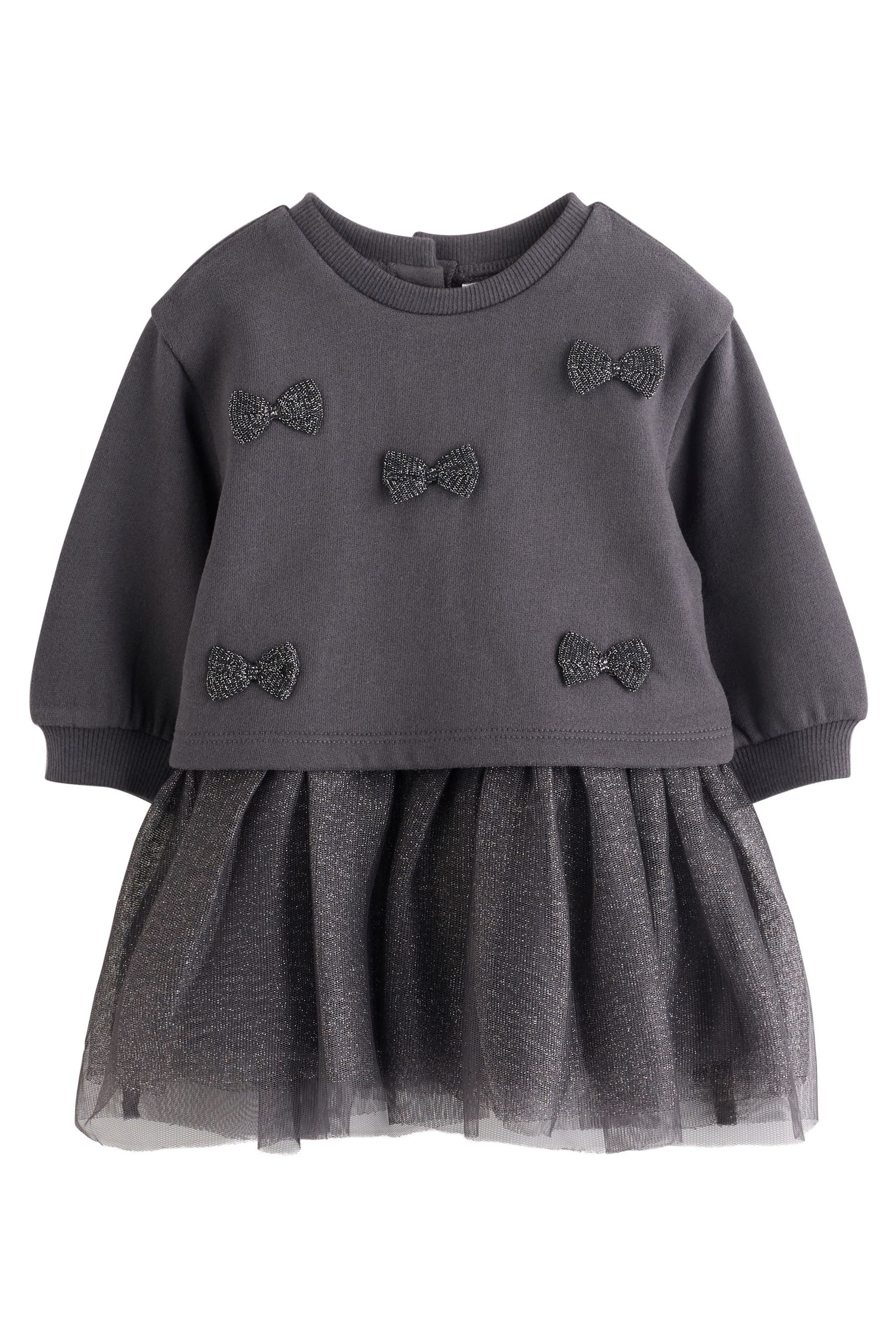 Next Strickkleid Glitzerndes Baby Meshkleid (1-tlg)