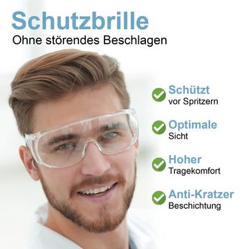 EASYmaxx Arbeitsschutzbrille 10er Set Schutzbrille, (10St), Augenschutz bruchsicher & transparent