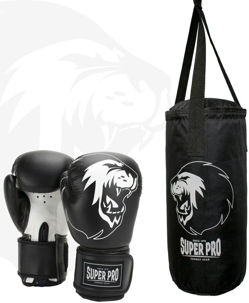 Super Pro Boxsack Boxing Set Junior (Set, mit Boxhandschuhen)