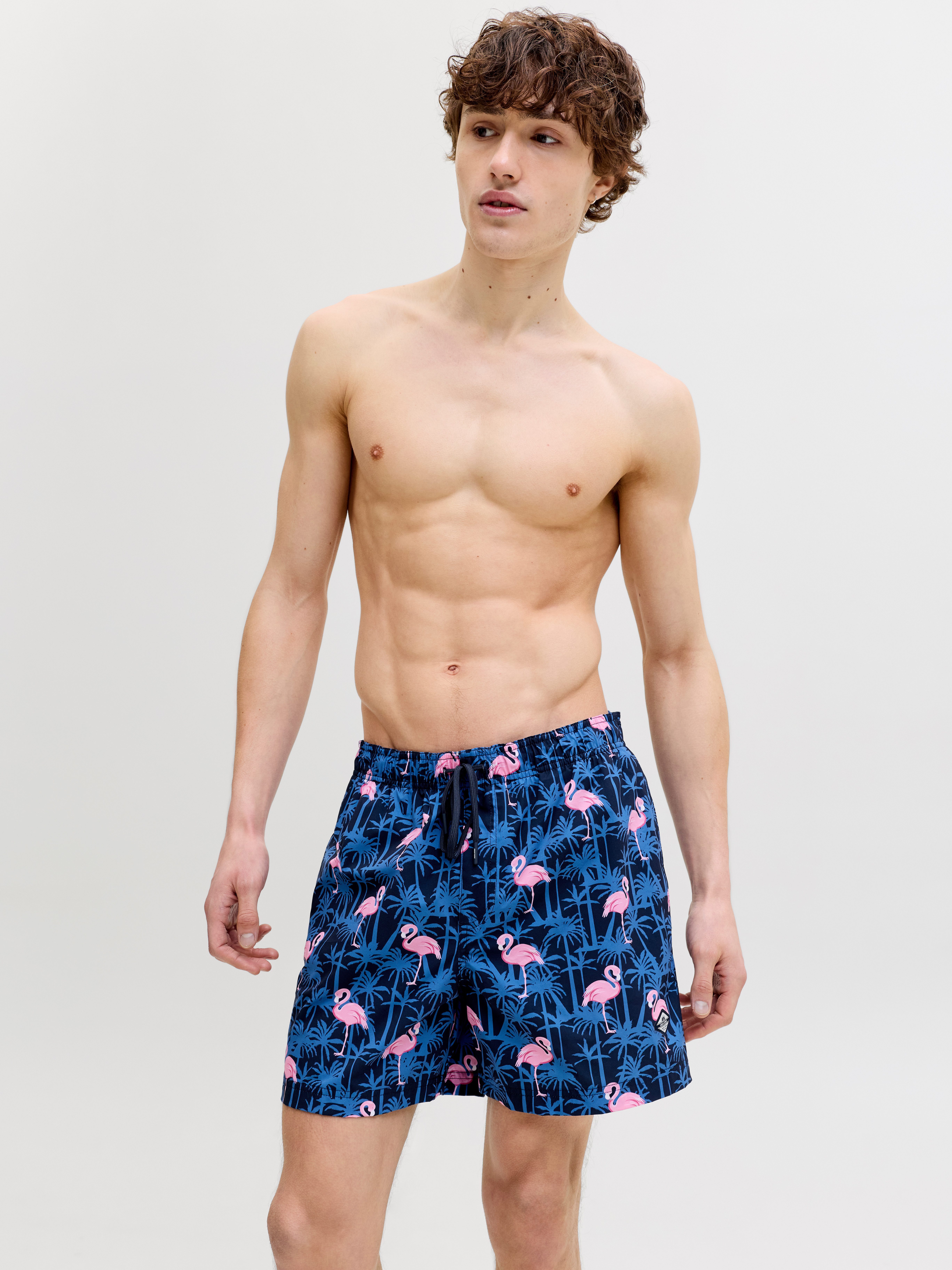 Jack & Jones Badeshorts JPSTMAUI VIBES NOVELTY AOP SWIM SHORT SN Kunstfaser