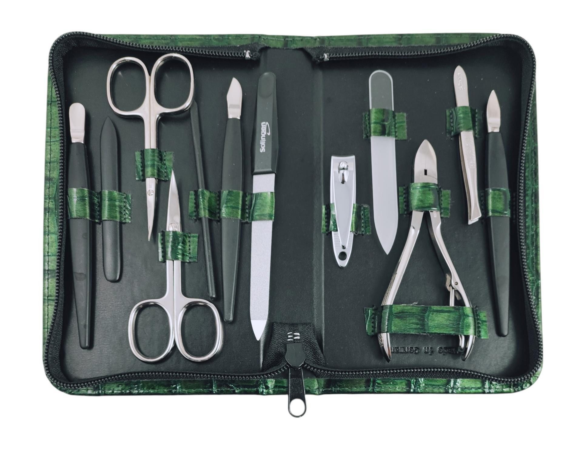 EloModa Maniküre-Etui Maniküre Pediküre Set 12-teilig Solingen Qualität Made in Germany –, 12 tlg., Made in Germany