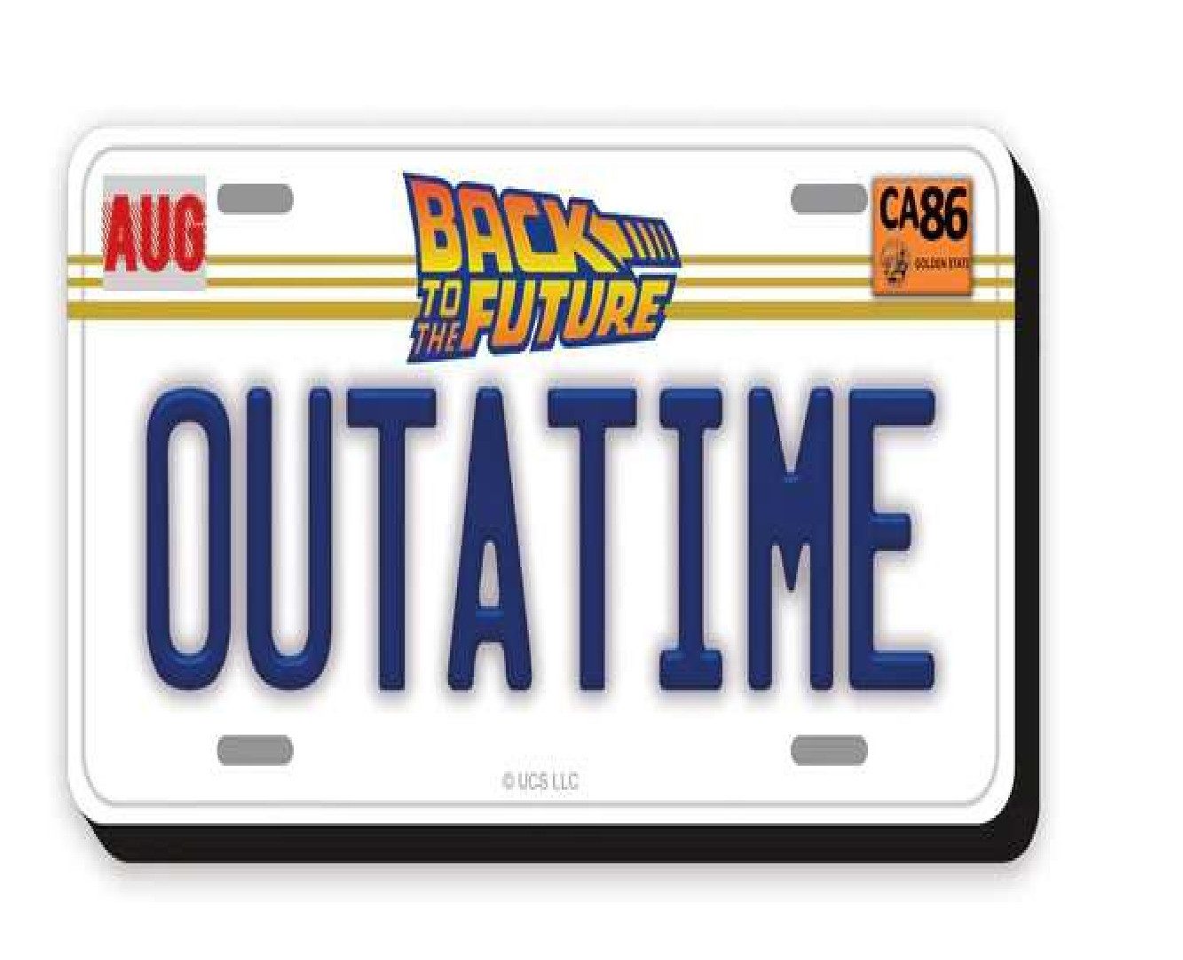 Aquarius Entertainment Magnet Zurück in die Zukunft Autoschild OUTATIME Magnet (1-St)