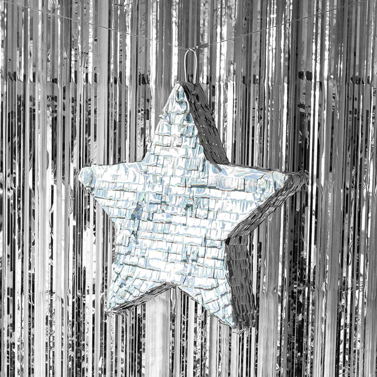 Boland Pinata Pinata 'Glitzer Stern' Silber, 44 x 44 x 8 cm