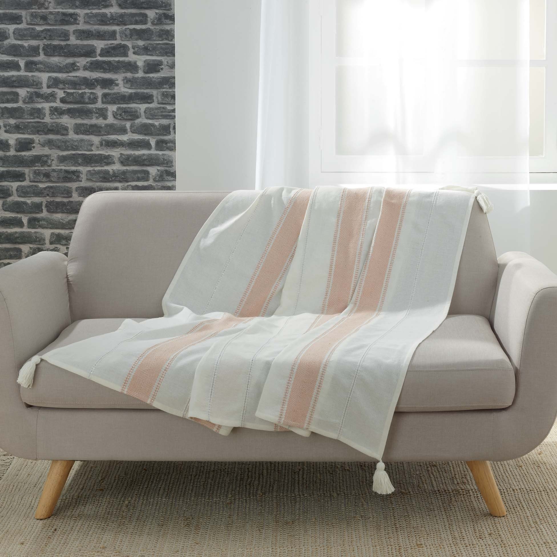 Tagesdecke, dynamic24, Baumwolle Wohndecke 125x150 Kuscheldecke Sofa Couch Decke Überwurf