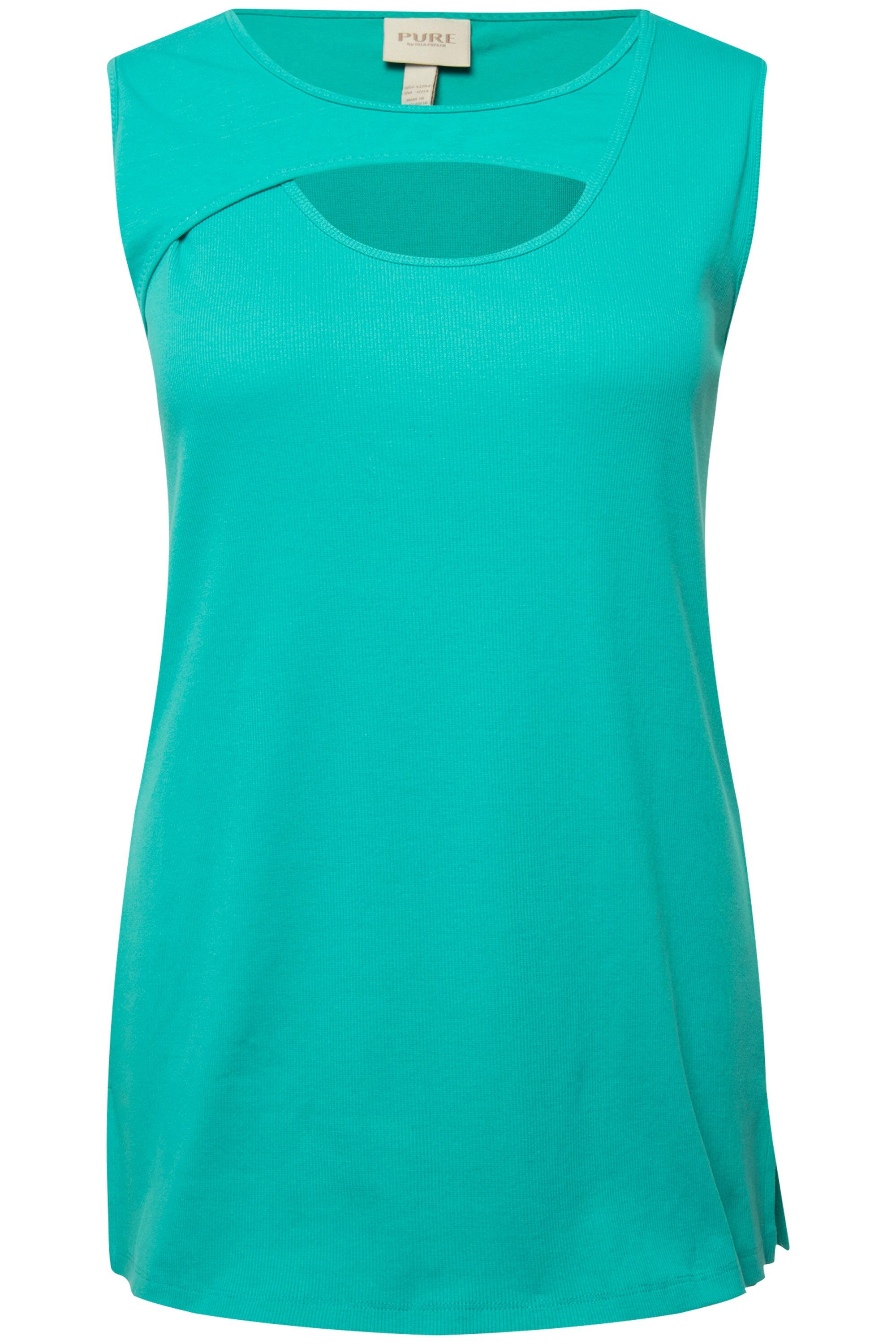 Ulla Popken Longtop Top Rippjersey Rundhals günstig online kaufen