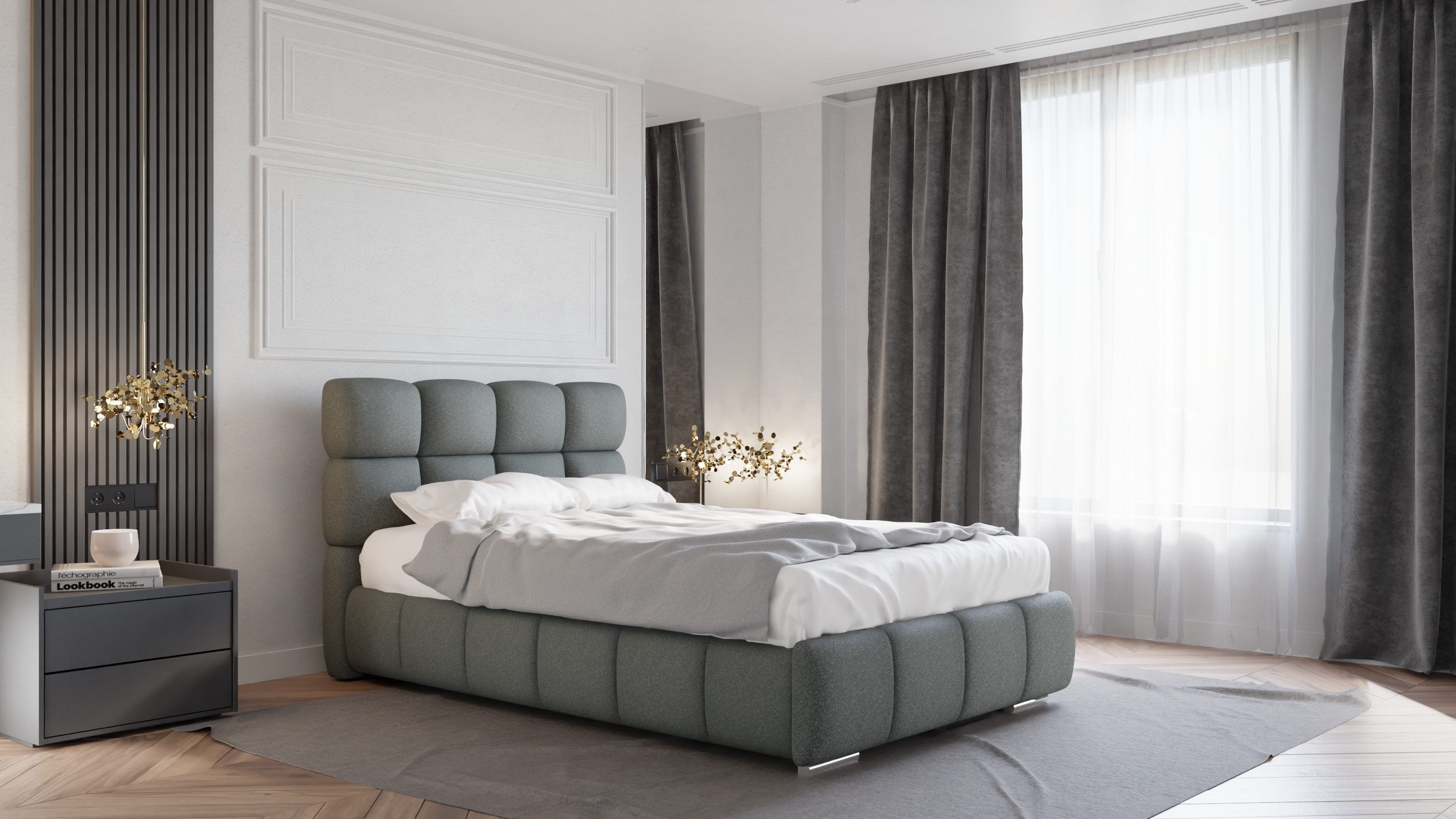 PANDA MÖBEL GmbH Polsterbett BLISS Luxus-Bett günstig online kaufen