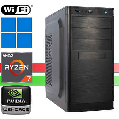 X-HARDWARE X-Power Computer 8x 4.00Ghz, 16GB, 512GB SSD, bis zu 4TB HDD Business-PC (AMD Ryzen 7 4700S, Nvidia GeForce GT730 2GB GDDR3, 16 GB RAM, 4000 GB HDD, 512 GB SSD, Luftkühlung, Windows 11 Professional, WiFi)