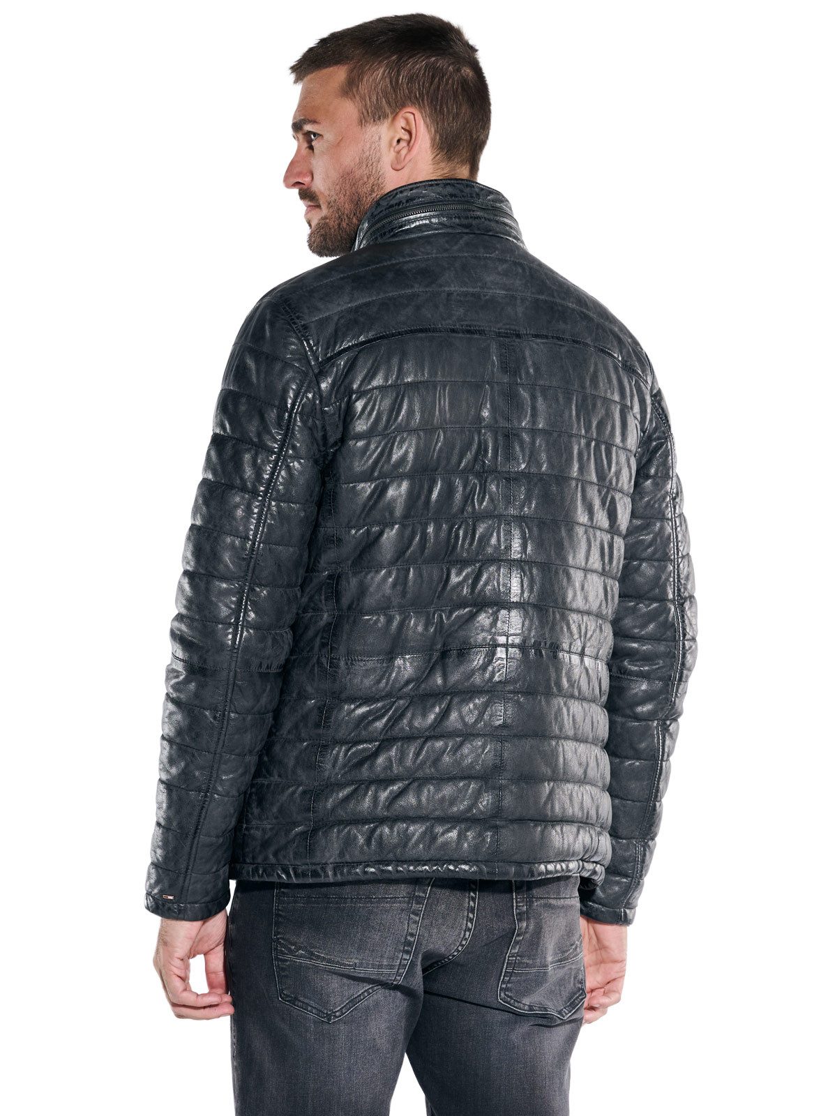 emilio adani Lederjacke emilio adani Herren Lederjacke, Schwarz günstig online kaufen
