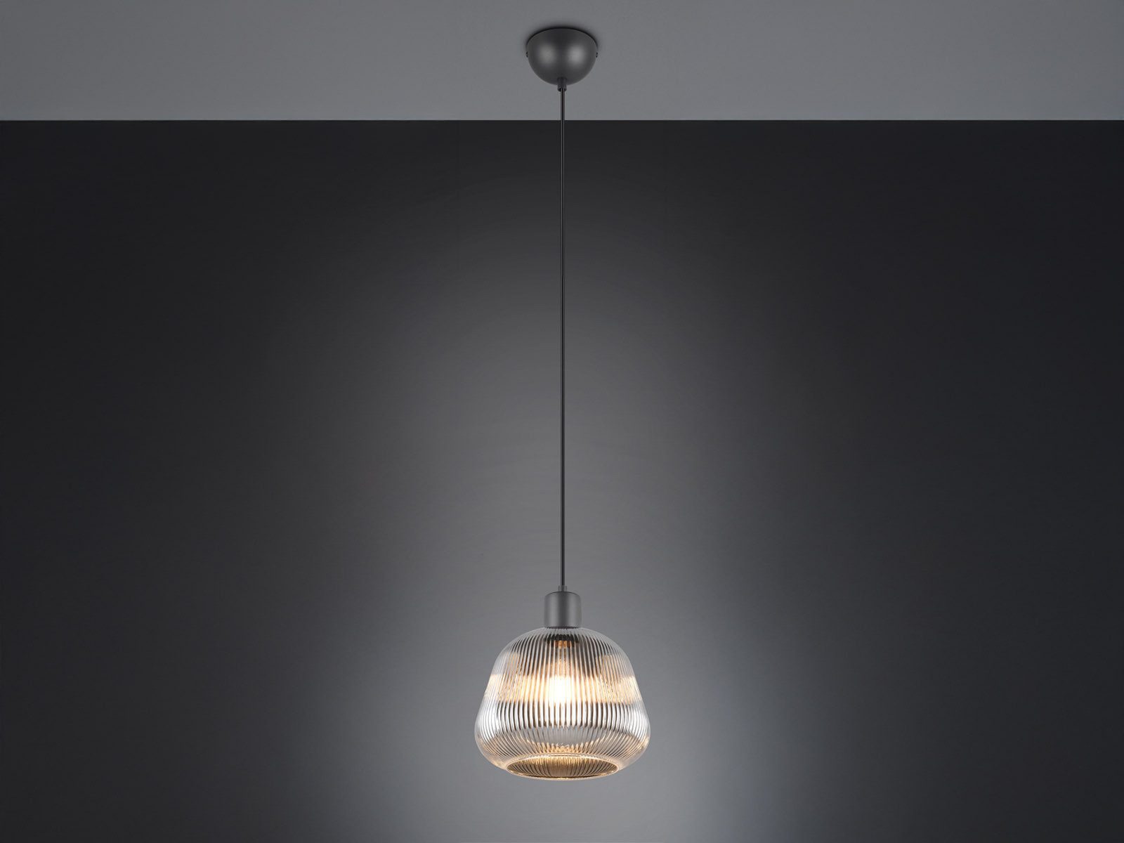 TRIO Leuchten LED Pendelleuchte, Dimmfunktion, LED wechselbar, warmweiß, klein-e Lampenschirm-e hängend einflammig über-n Esstisch & Bett Ø22cm