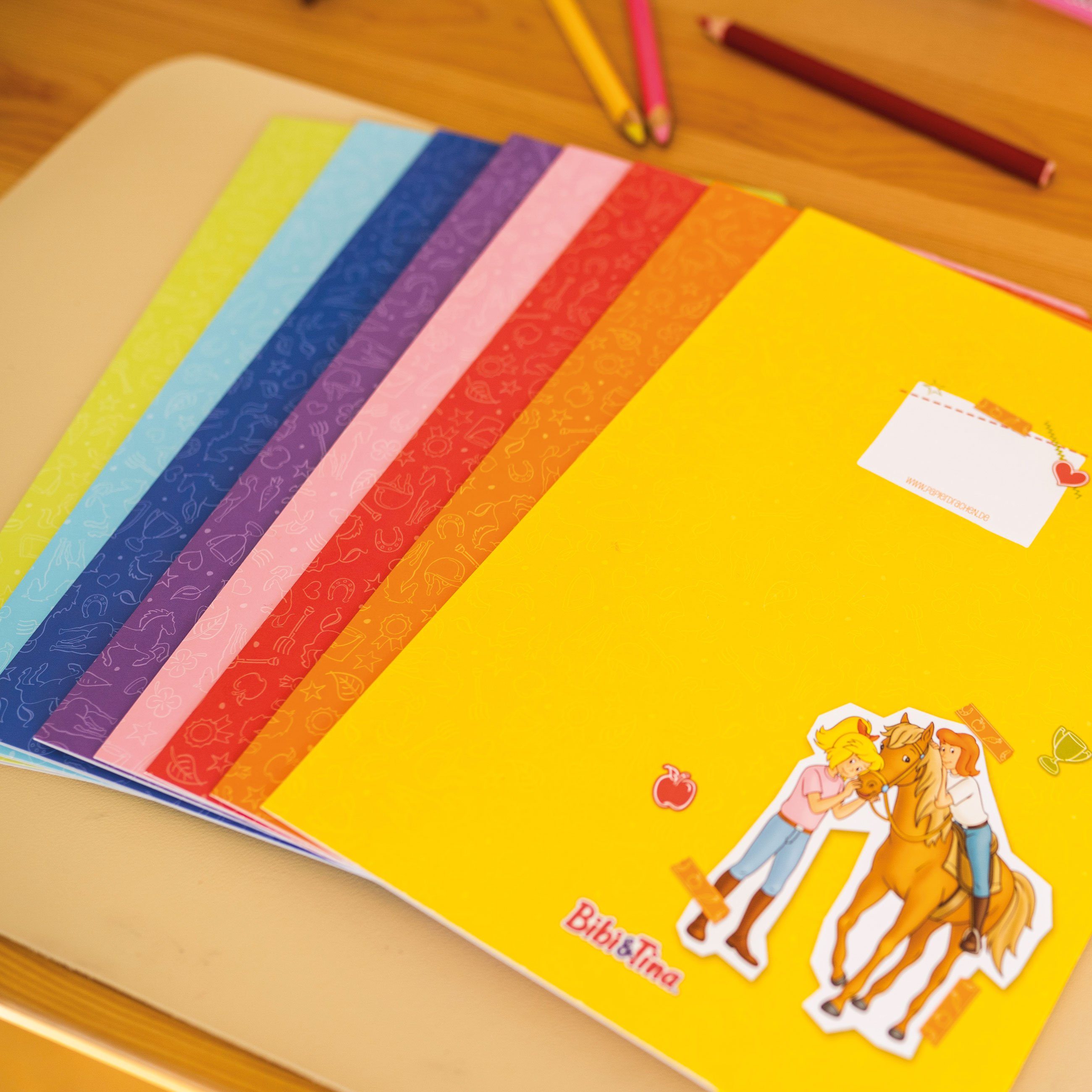 PAPIERDRACHEN Schulheft Heftumschläge - DIN A4, Papierheftumschläge