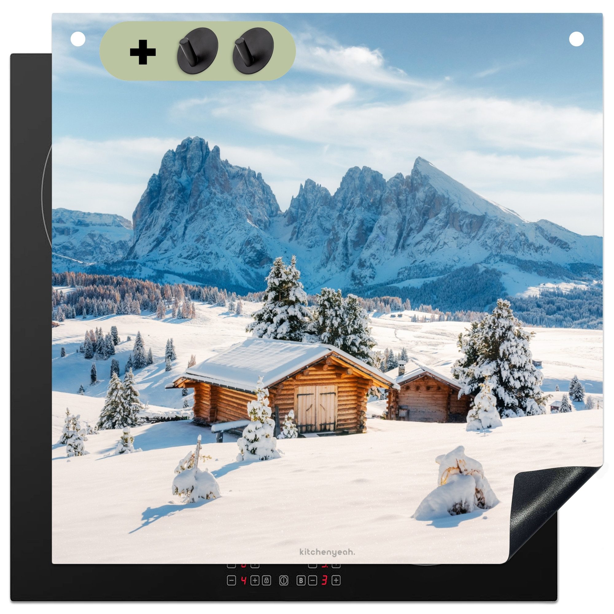KitchenYeah Küchenrückwand Landschaft - Winter - Schnee, (1-tlg), Induktion günstig online kaufen