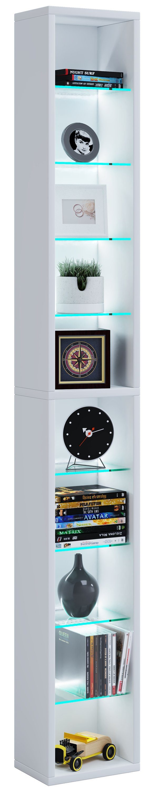 VCM Standregal Holz CD DVD Stand Aufbewahrung Regal Rasato XL