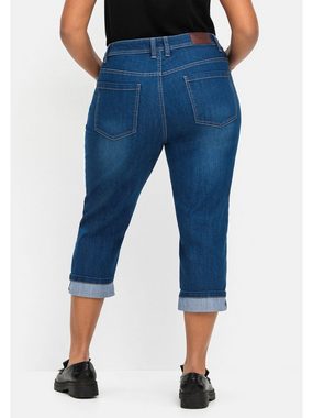 Sheego Stretch-Jeans Große Größen mit Kontrasttape innen am Saum