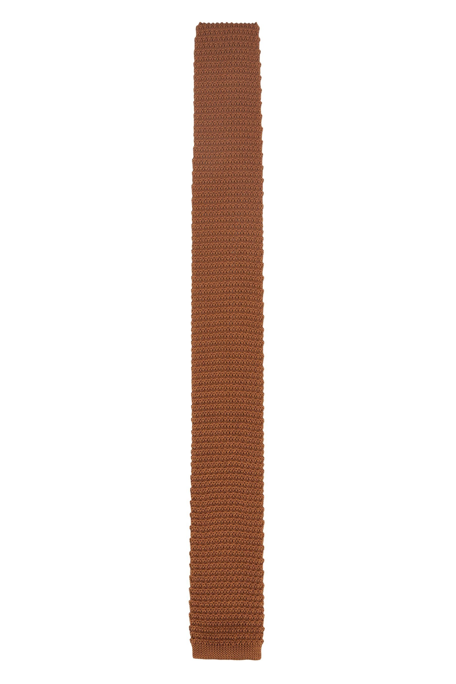 (1-St) Rust Next Brown Strickkrawatte Krawatte