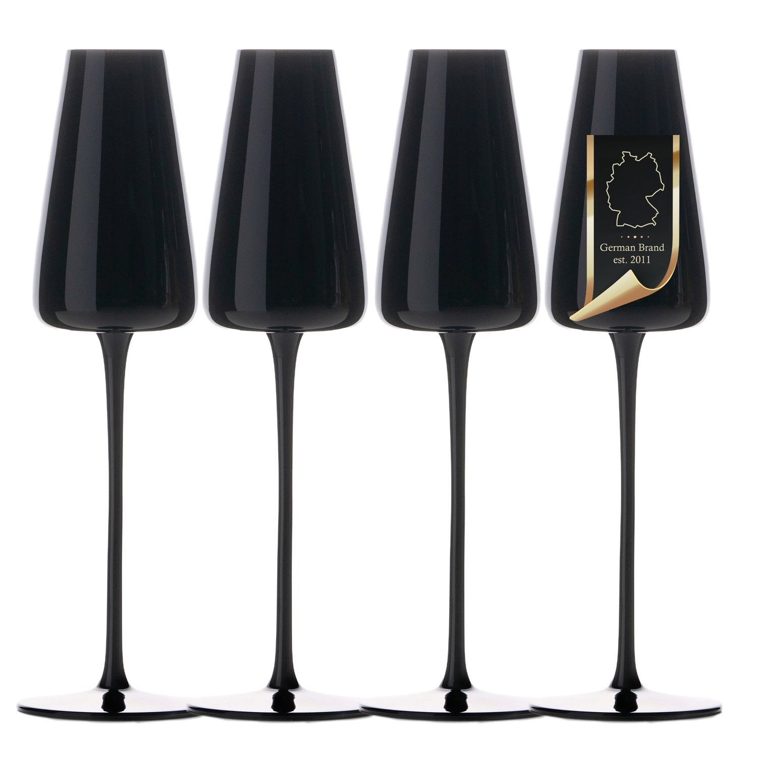 Intirilife Sektglas, 4-tlg., Glas, Champagner Sekt Glas Set 220 ml Prosecco Spülmaschinenfest (4-tlg)