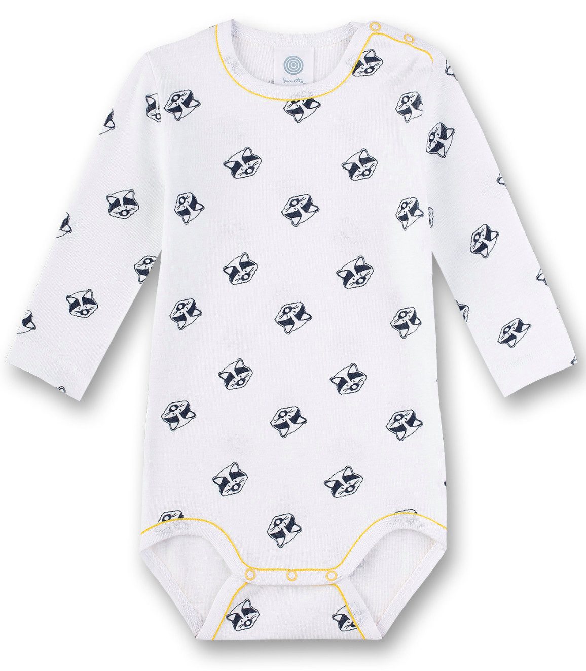 Sanetta Langarmbody Baby Body Langarm Baumwolle Allover Print