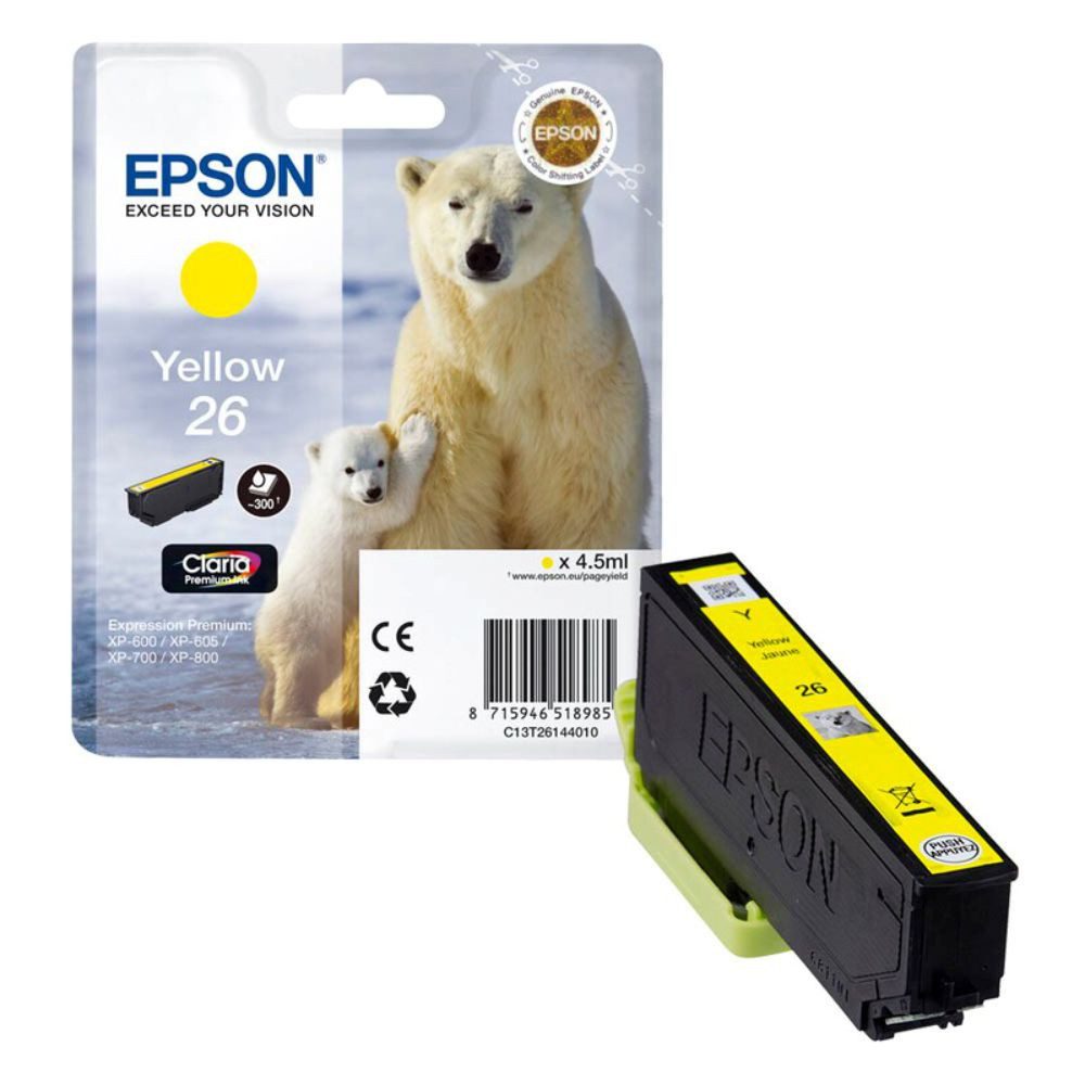 Epson 26 / C13T26144010 Tinte yellow (1-tlg) Nachfülltinte (x)