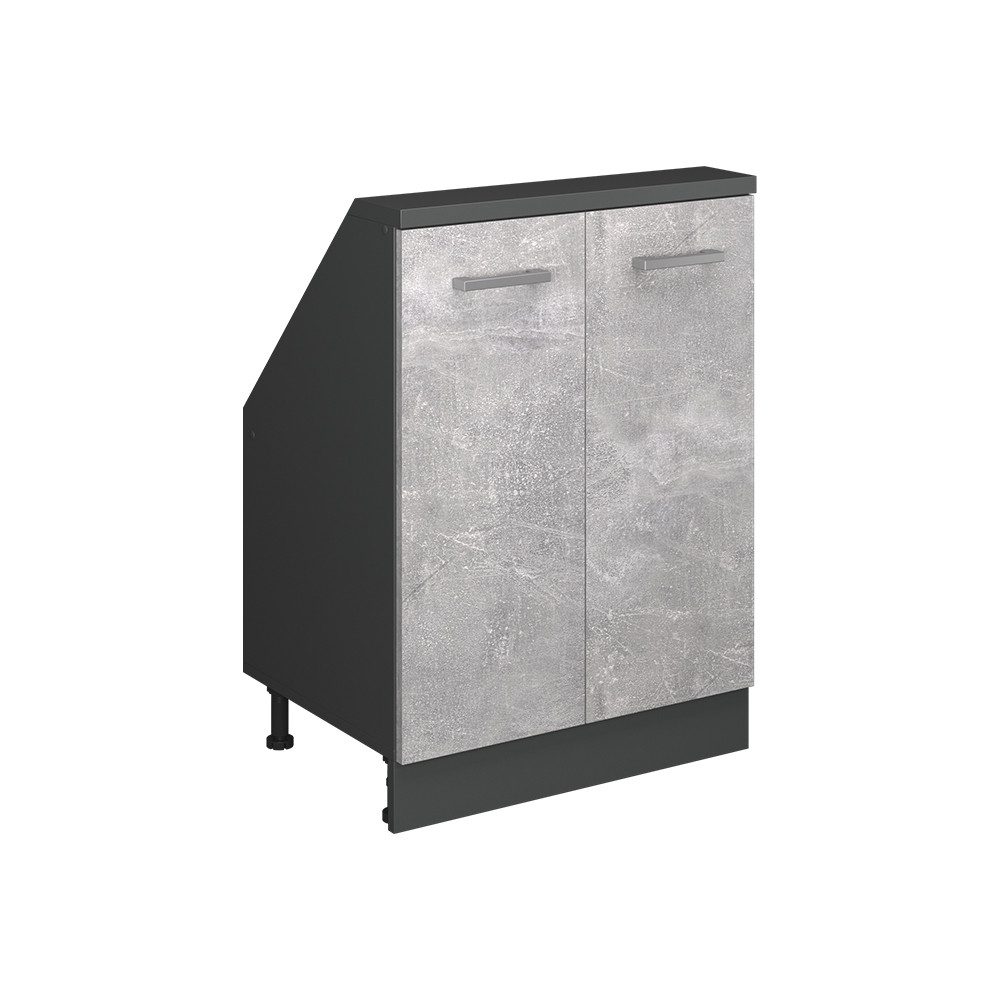 Vicco Unterschrank R-Line, Beton/Anthrazit, 60 cm günstig online kaufen