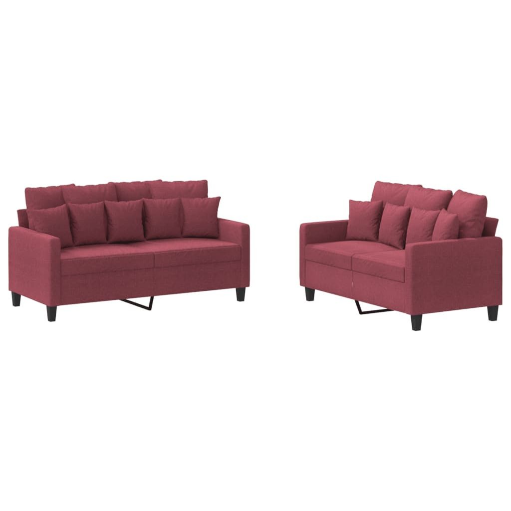 vidaXL Sofa 2-tlg. Sofagarnitur mit Kissen günstig online kaufen