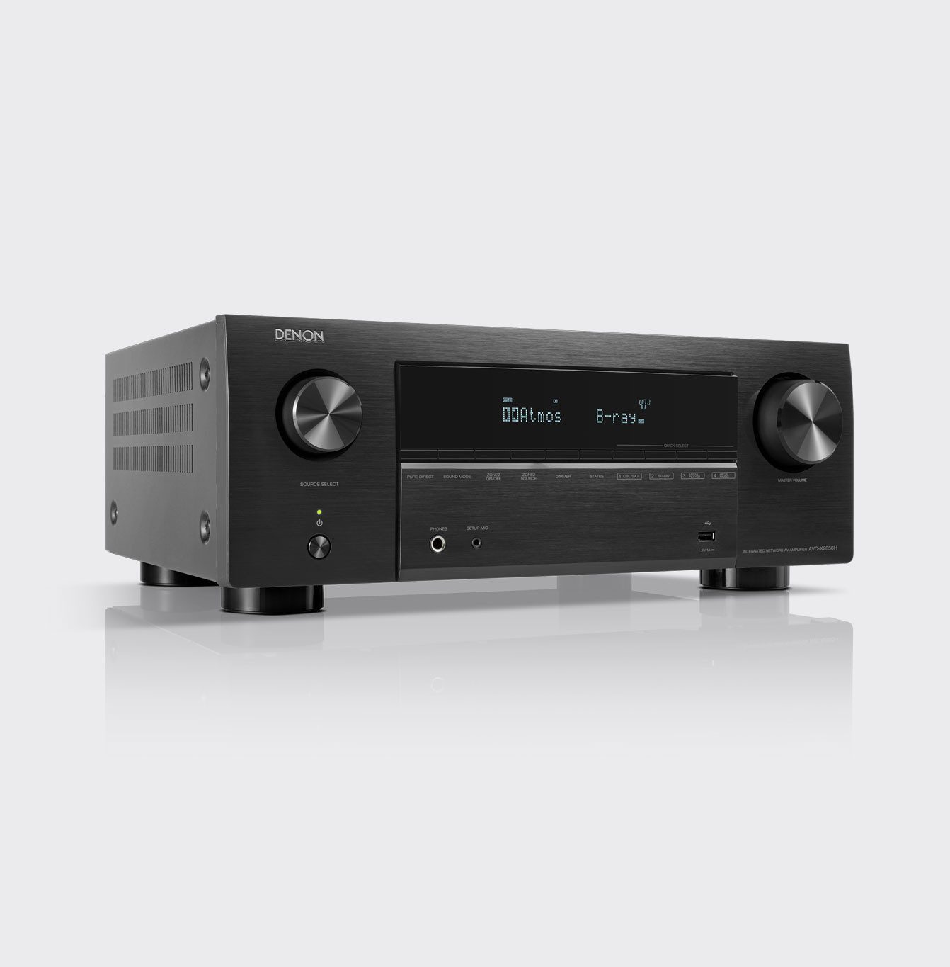 Denon Denon AVC-X2850H AV-Receiver (Dolby Atmos DTS:X HDMI 2.1 HEOS Audyssey 8K HDR VRR ALLM)