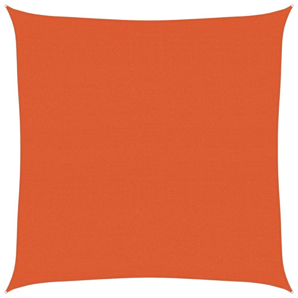 Sonnensegel 7 x 7 m Sonnensegel 160 gm² Quadratisch Orange 7x7 m HDPE