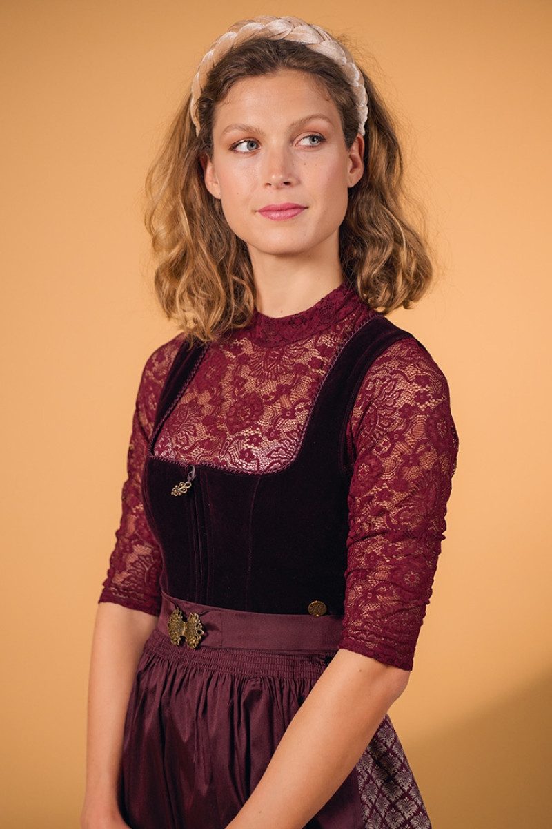 Dirndl Samt Dirndl 2tlg. - AMORBACH - mahagoni