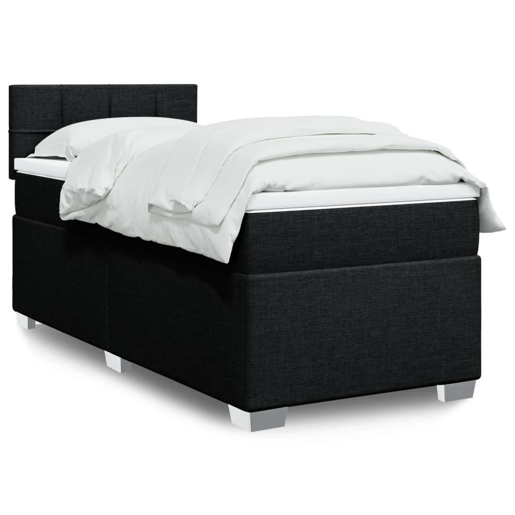 vidaXL Bett Boxspringbett mit Matratze Schwarz günstig online kaufen