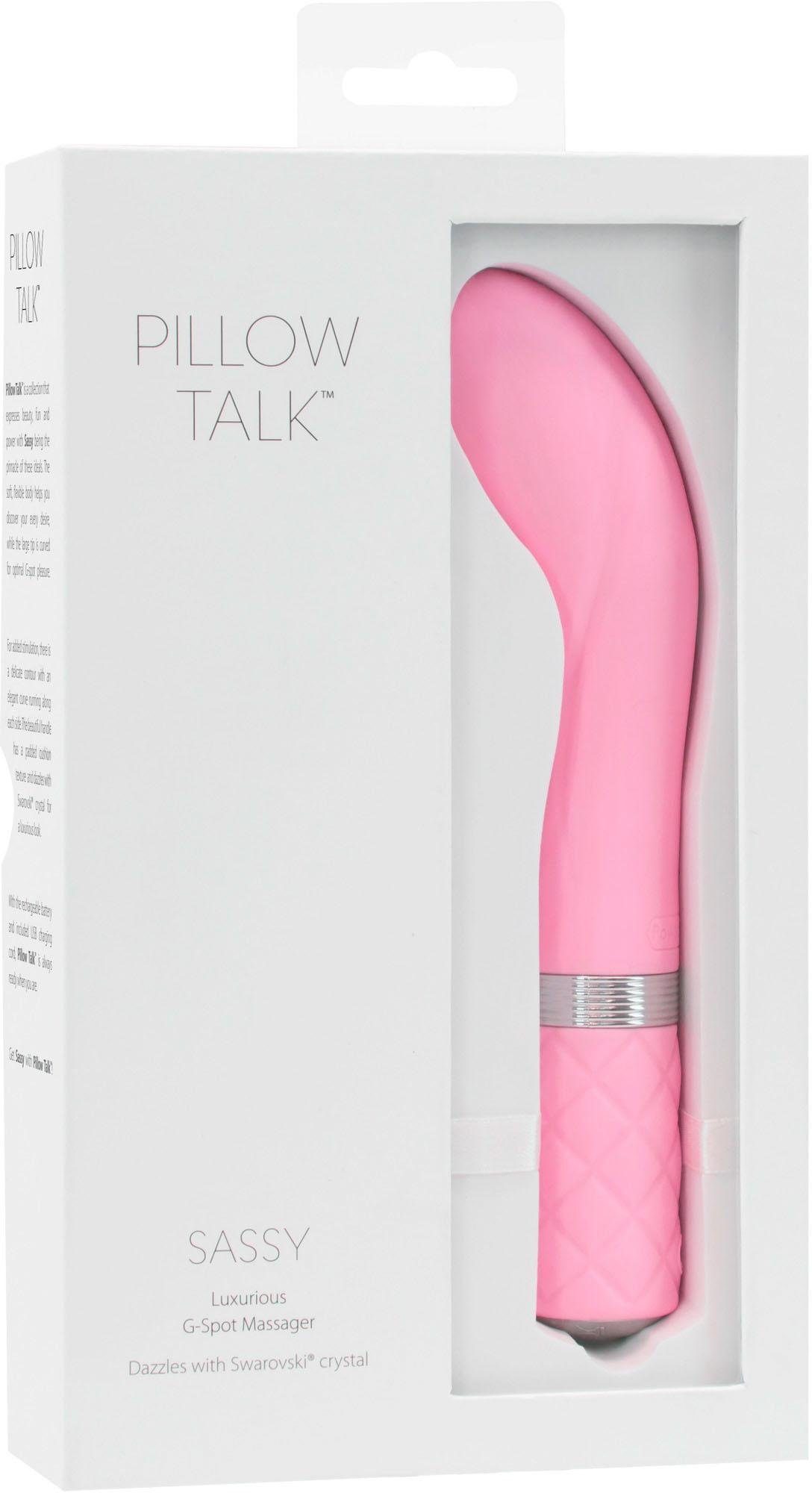 Pillow G-Punkt-Vibrator Sassy, pink stufenlose Talk Vibration Pillow