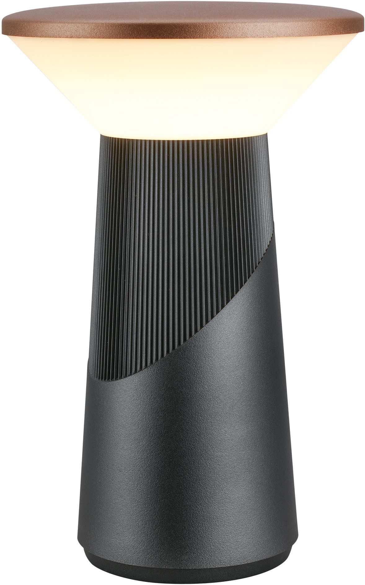 Briloner Leuchten LED Tischleuchte PILIA, LED wechselbar, 15x24 cm, Akku tauschbar, Indoor/Outdoor, Wohnzimmer, Balkon