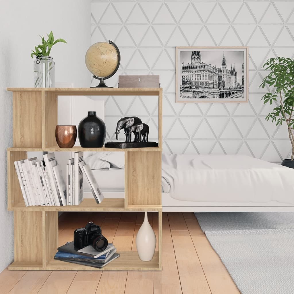 vidaXL Bücherregal Bücherregal/Raumteiler Sonoma-Eiche 80x24x96 cm günstig online kaufen