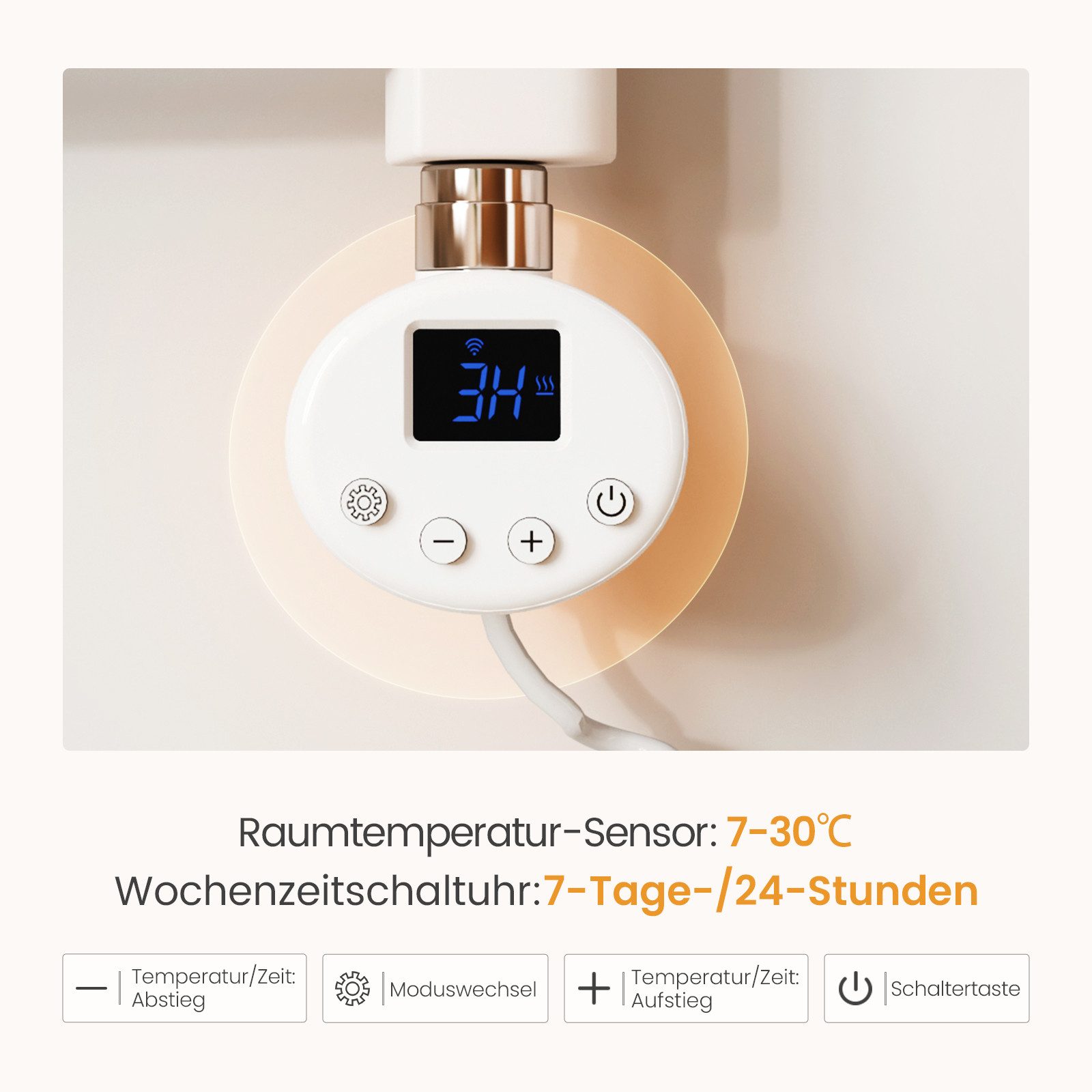 EMKE Elektrischer Badheizkörper mit Thermostat Höhe: 140cm, Breite:40/50/60 günstig online kaufen