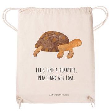 Mr. & Mrs. Panda Sporttasche Schildkröte Marschieren - Transparent - Geschenk, Meerestiere, Sportt (1-tlg), Umweltfreundlich