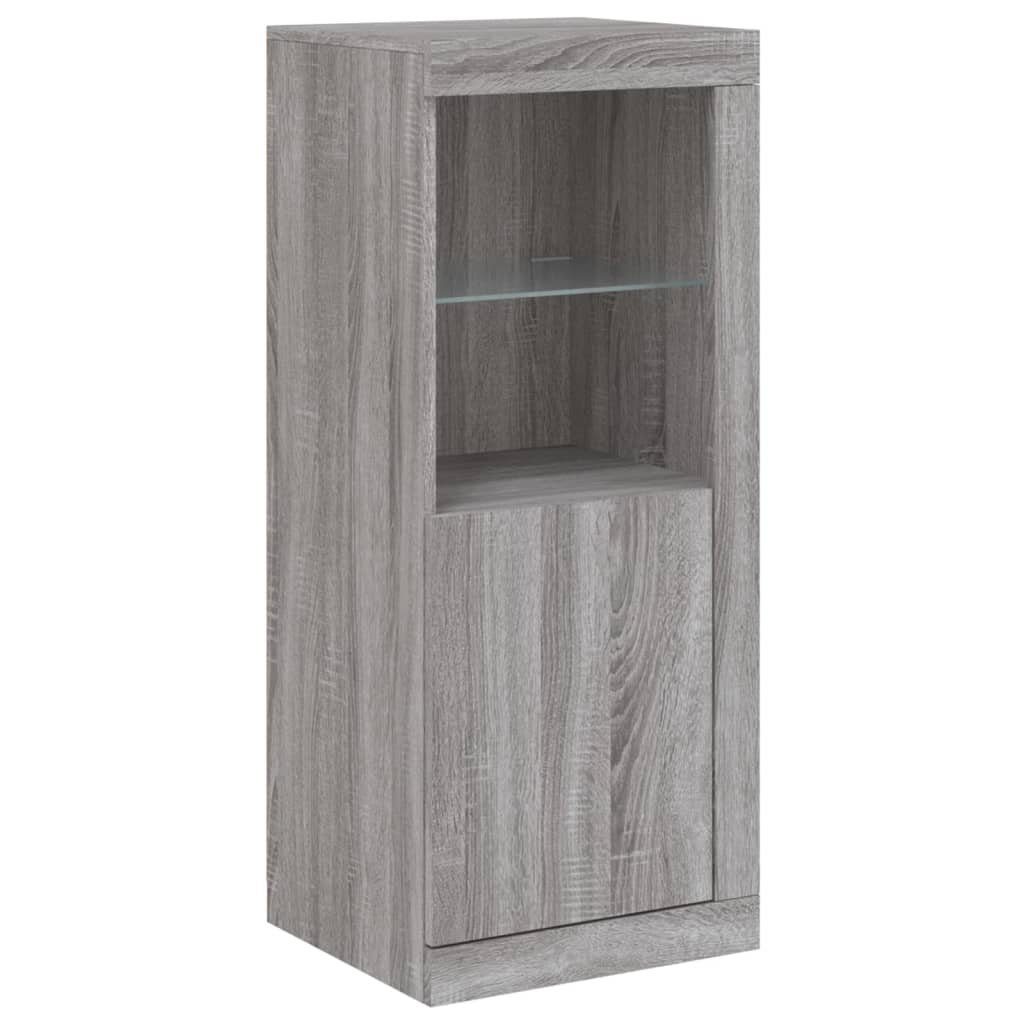 vidaXL Sideboard Sideboard mit LED-Leuchten Grau günstig online kaufen