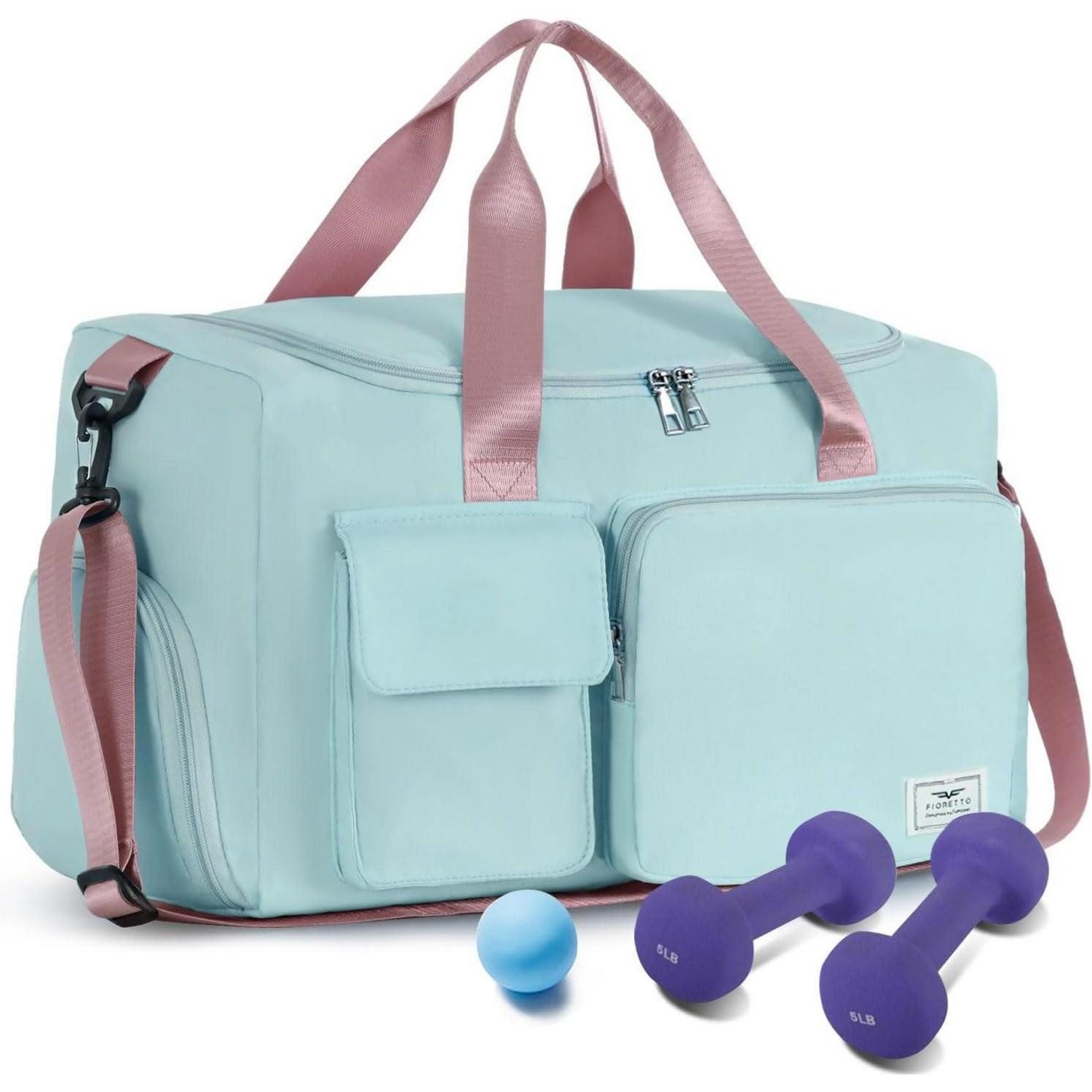 LuxusKollektion Sporttasche 35L Damen Sporttasche Faltbare Reisetasche mit Schuhfach und Nassfach