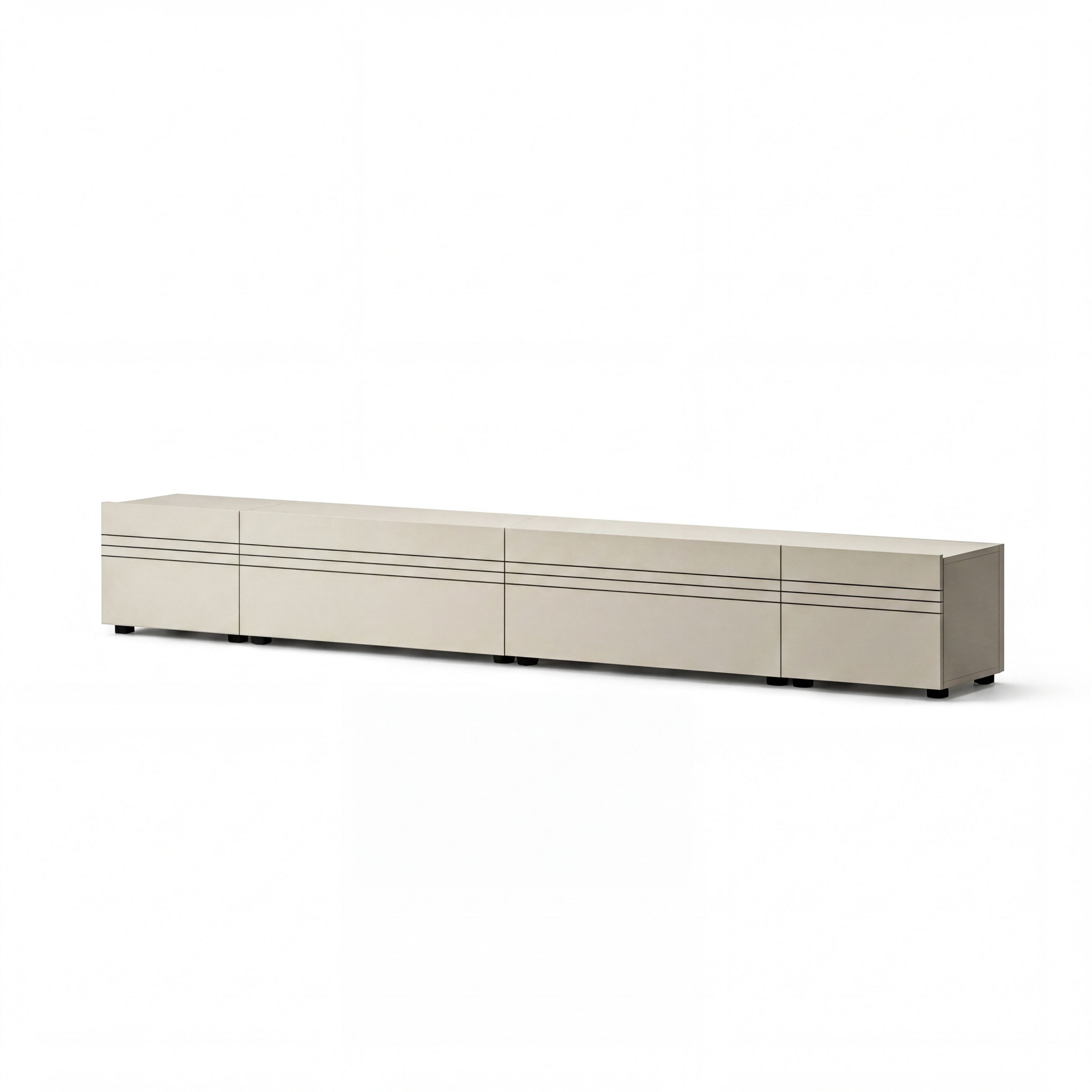 xonox.home Lowboard Beach, stehend 4 Klappen in Kaschmir 270 x 36 x 34 cm