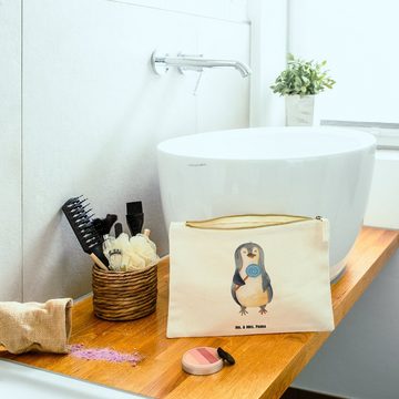 Mr. & Mrs. Panda Kosmetiktasche Grösse XL Große Pinguin Lolli - Weiß - Geschenk, Gauner, Süßigkeiten, (1-tlg), Formbeständig