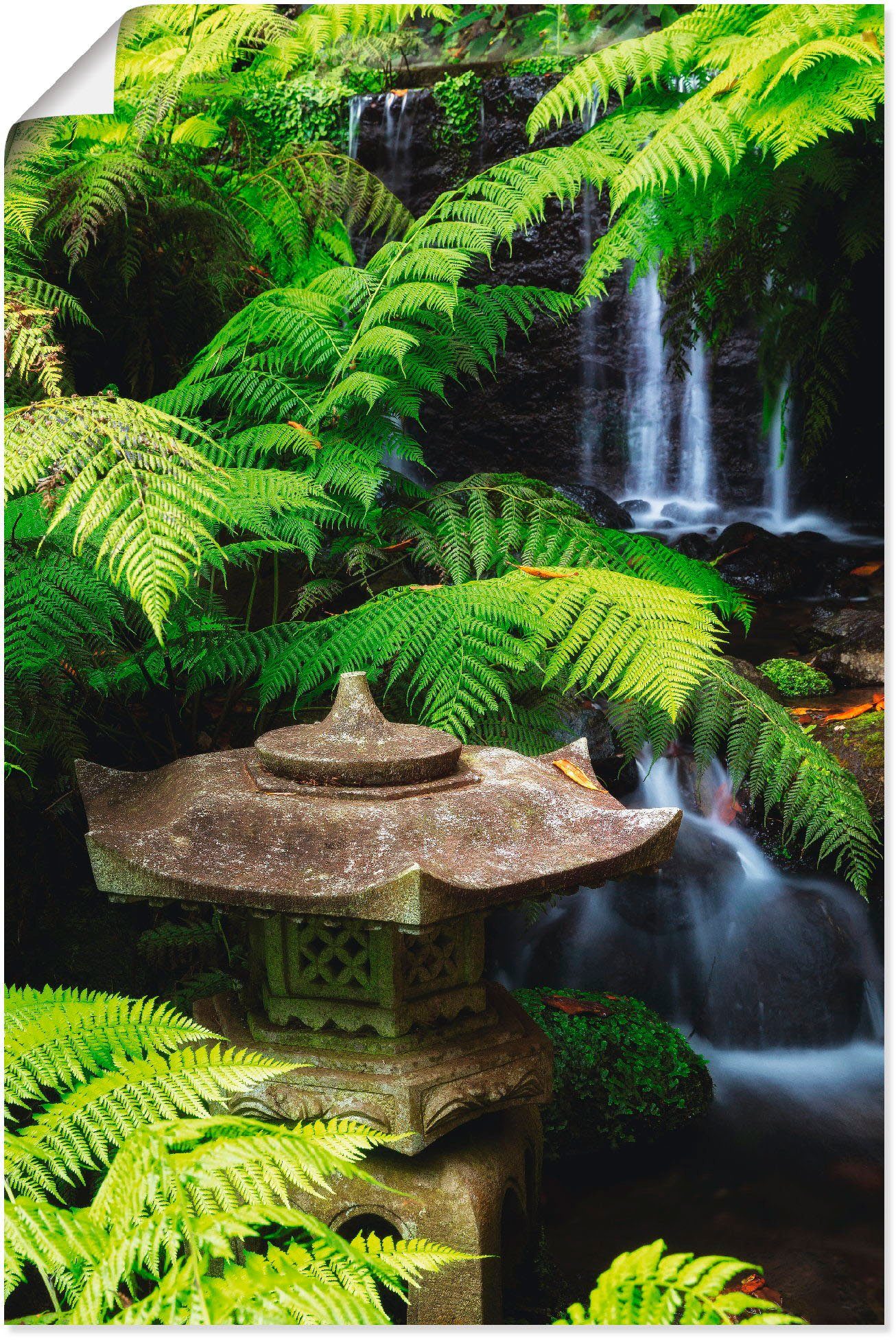 Artland Wandbild Japanische Laterne, Spa (1 St), als Leinwandbild, Poster, Wandaufkleber in verschied. Größen